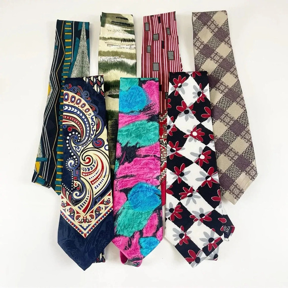 LaSalle Mens Tie Necktie Multicolor Lot of 7 - Picture 1 of 9